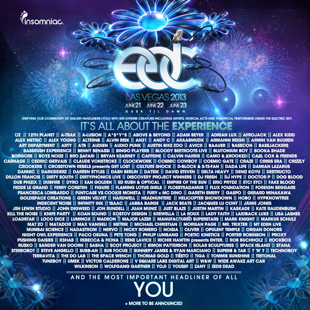 EDC Las Vegas 2013 lineup